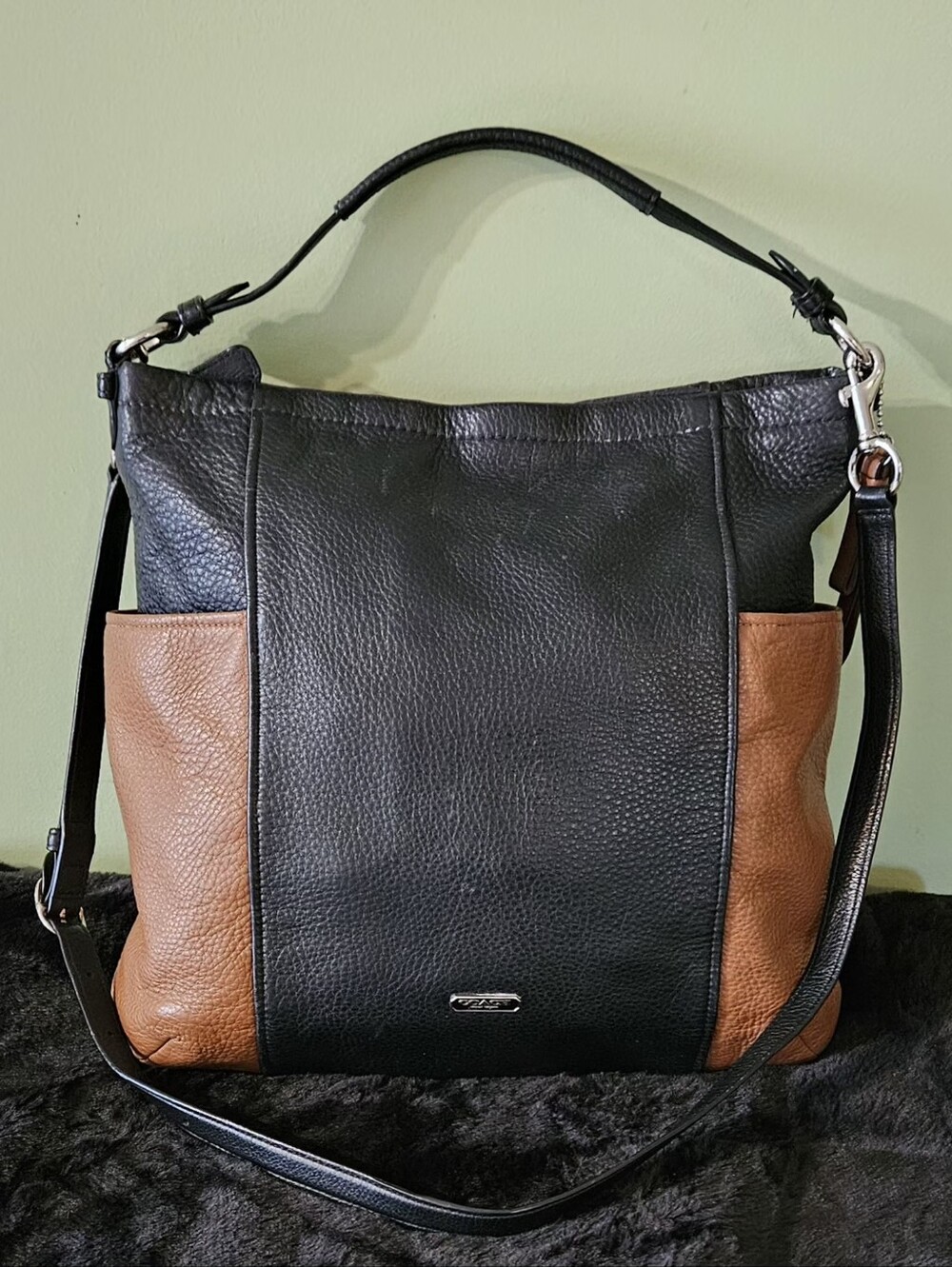 COACH PARK COLORBLOCK HOBO SHOULDER BAG